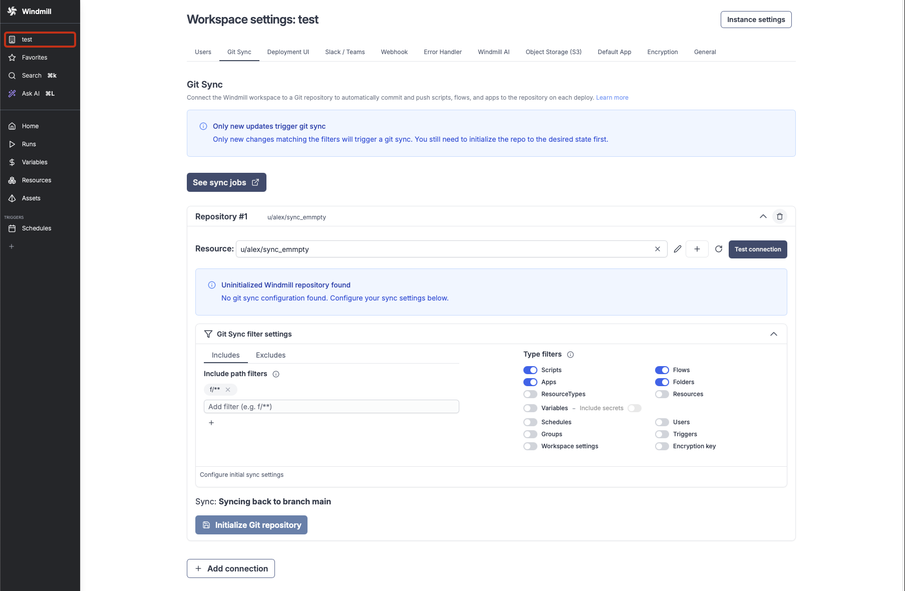 Git sync Setup Git sync Setup