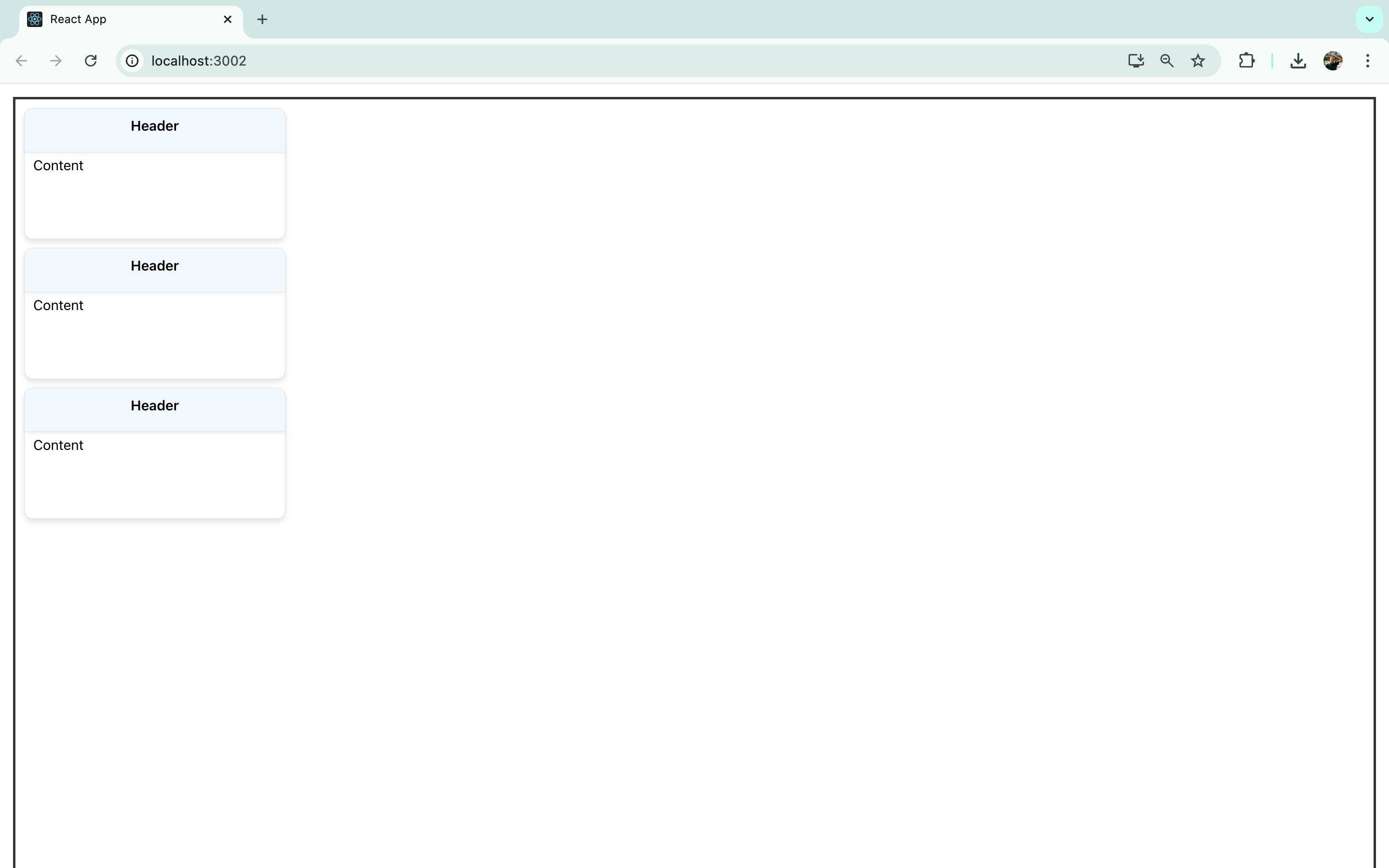 List of cards List of cards
